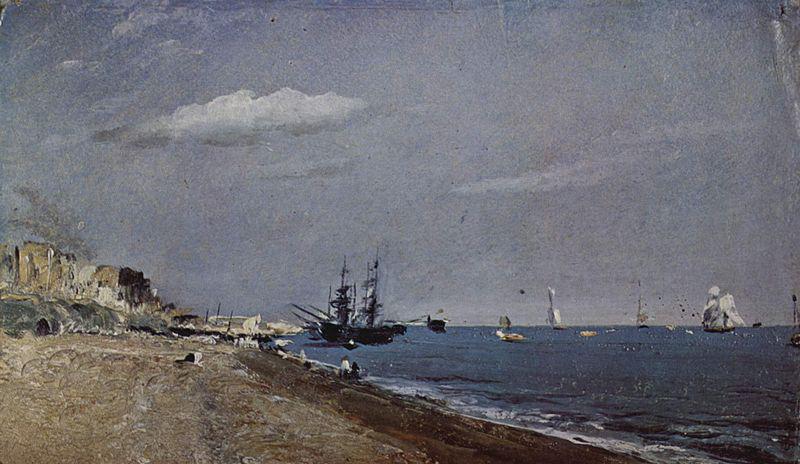 John Constable Beach of Brighton with sailing boats China oil painting art